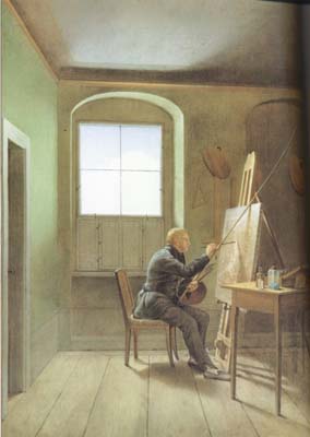 Georg Friedrich Kersting Friedrich Painting in his Studio (mk10)